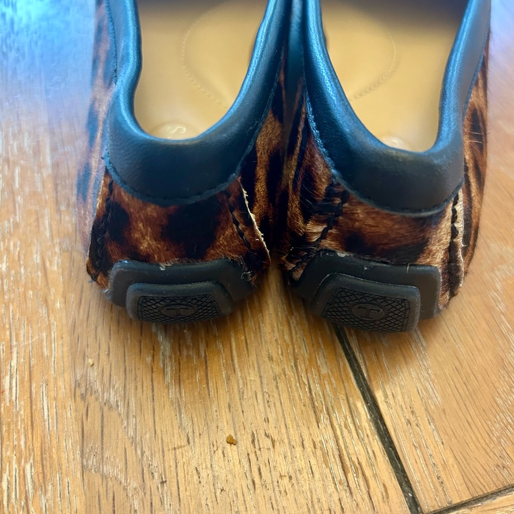 Talbots Francesca Leather Calf Hair Driving Moccasins - Picture 4 of 6